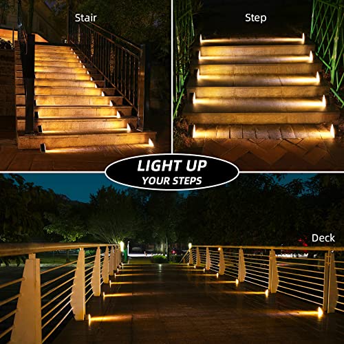 Set of 6 Warm White Solar Step Lights
