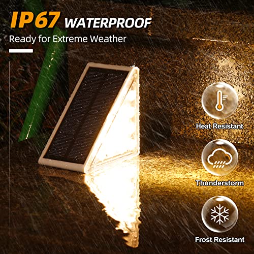 Set of 6 Warm White Solar Step Lights