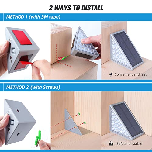 Set of 6 Warm White Solar Step Lights