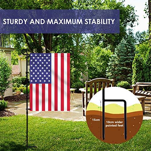 Premium Metal Garden Flag Holder Stand with Clip