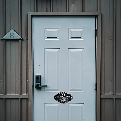 Modern Design No Soliciting Welcome Sign for Home
