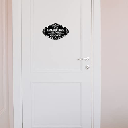 Modern Design No Soliciting Welcome Sign for Home
