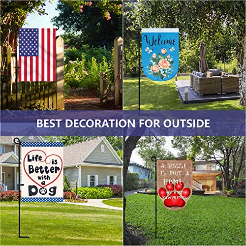 Premium Metal Garden Flag Holder Stand with Clip