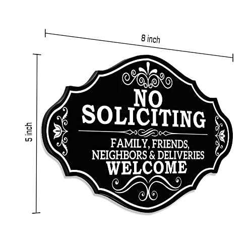 Modern Design No Soliciting Welcome Sign for Home