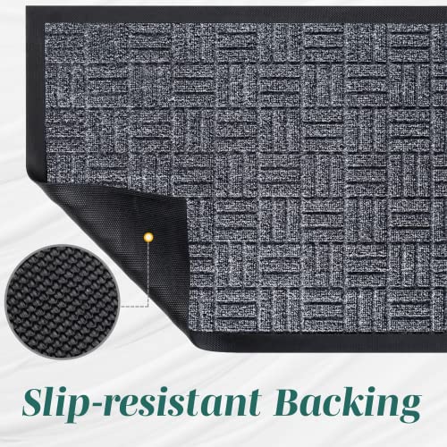 2 Pc Set | All-Weather Door Mats | 29.5 x 17 | Slip-Resistant Rubber Backing