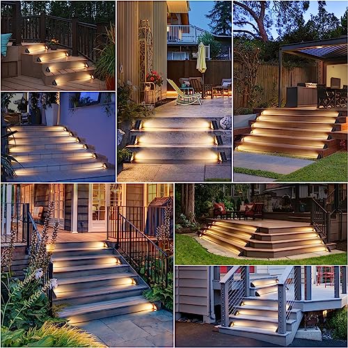 ASOMST Solar Step Lights 10 Pack Beautiful Garden Lighting