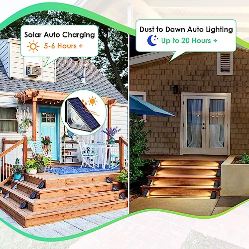 ASOMST Solar Step Lights 10 Pack Beautiful Garden Lighting