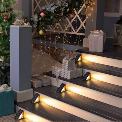 ASOMST Solar Step Lights 10 Pack Beautiful Garden Lighting