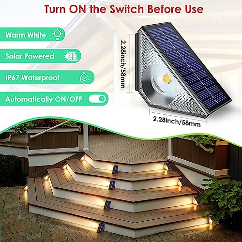 ASOMST Solar Step Lights 10 Pack Beautiful Garden Lighting