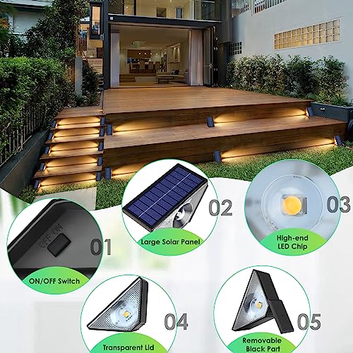 ASOMST Solar Step Lights 10 Pack Beautiful Garden Lighting