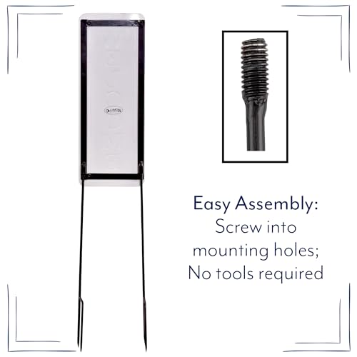 Black and White Enamel Coated Steel Outdoor Welcome Sign