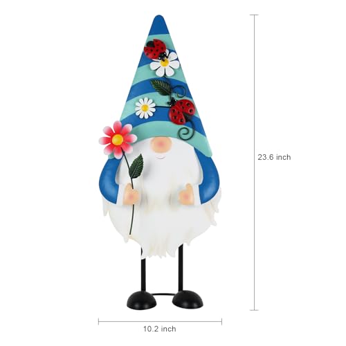 YEAHOME 23.6" Metal Gnomes Set for Garden Decor
