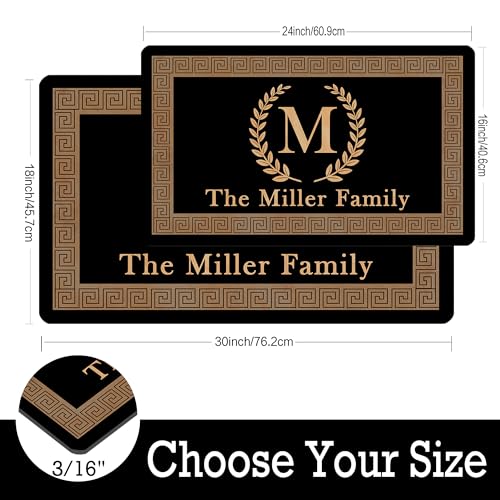 Custom Monogram Welcome Mats for Indoor & Outdoor Use