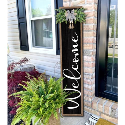 Rustic Large Farmhouse Outdoor Welcome Sign - Vertical
