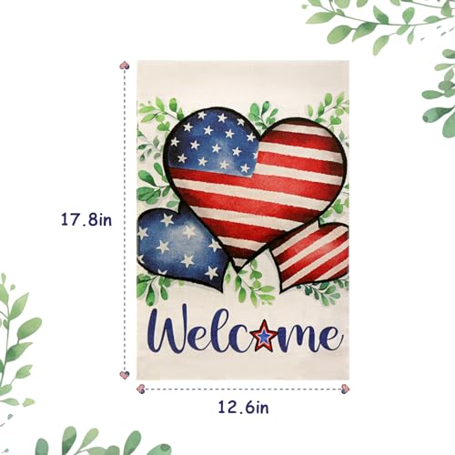 Pawliss Double-Sided American Flag Garden Decor for Independence Day