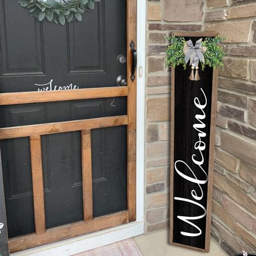 Rustic Large Farmhouse Outdoor Welcome Sign - Vertical