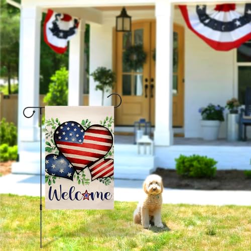 Pawliss Double-Sided American Flag Garden Decor for Independence Day