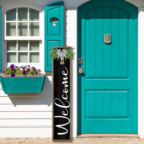 Rustic Large Farmhouse Outdoor Welcome Sign - Vertical