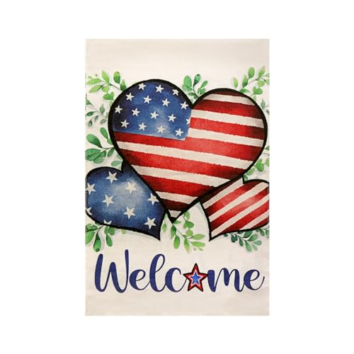 Pawliss Double-Sided American Flag Garden Decor for Independence Day
