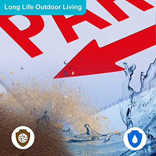 2 Pack No Parking Yard Sign Set: UV Resistant