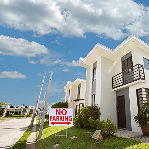 2 Pack No Parking Yard Sign Set: UV Resistant