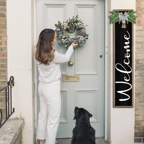 Large Rustic Wood Welcome Sign for Front Porch