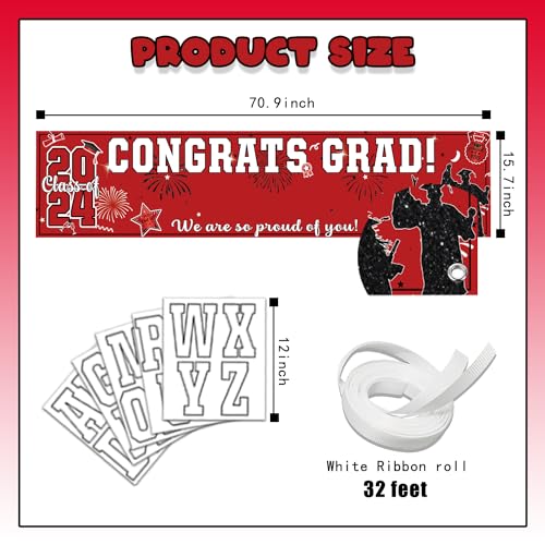 Personalized Graduation Banner Set - Class of 2024