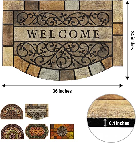 Large Durable Welcome Door Mat with Non-Slip Backing