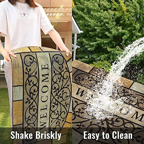 Large Durable Welcome Door Mat with Non-Slip Backing