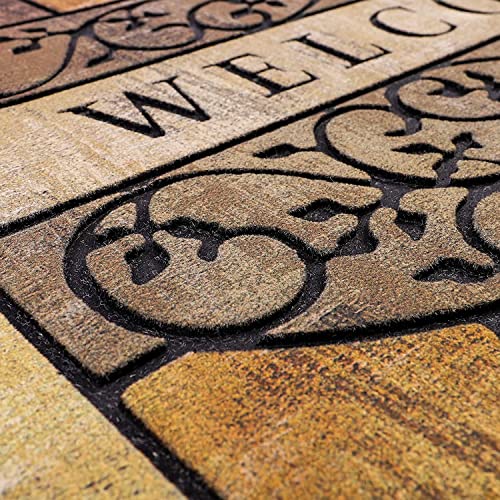 Large Durable Welcome Door Mat with Non-Slip Backing