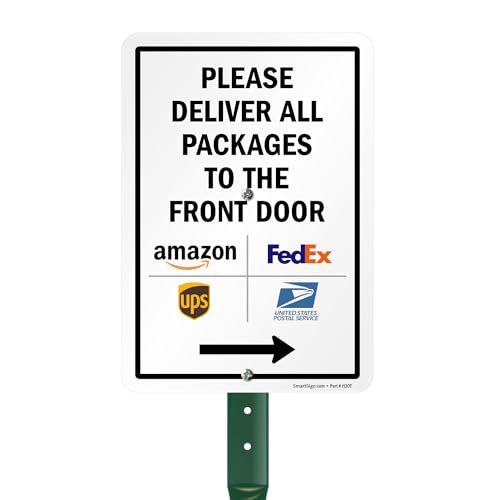 Front Door Delivery Arrow Yard Sign Set