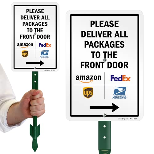 Front Door Delivery Arrow Yard Sign Set