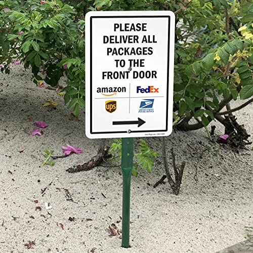 Front Door Delivery Arrow Yard Sign Set