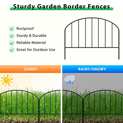 Decorative Metal Garden Fence for Lawn and Flower Bed