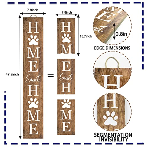 Wooden Cat Dog Welcome Porch Sign Farmhouse Decor