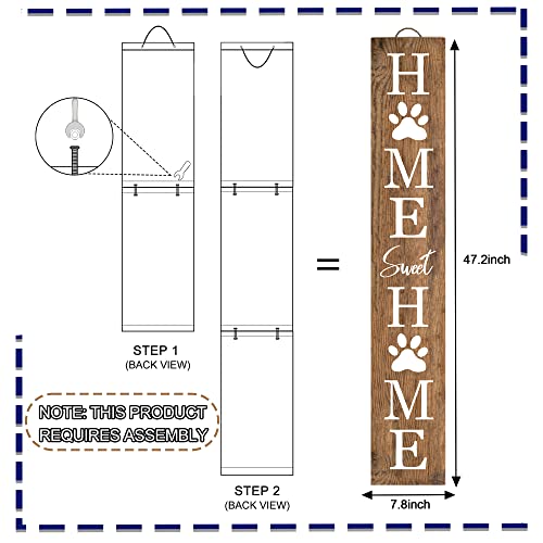 Wooden Cat Dog Welcome Porch Sign Farmhouse Decor