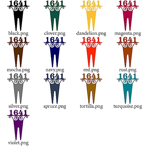 Custom House Number Metal Yard Stake Sign - USA Made