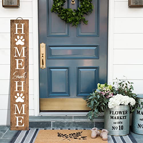 Wooden Cat Dog Welcome Porch Sign Farmhouse Decor