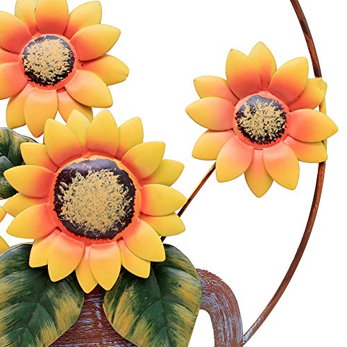 Sunflower Metal Welcome Sign for Wall Front Door & Garden