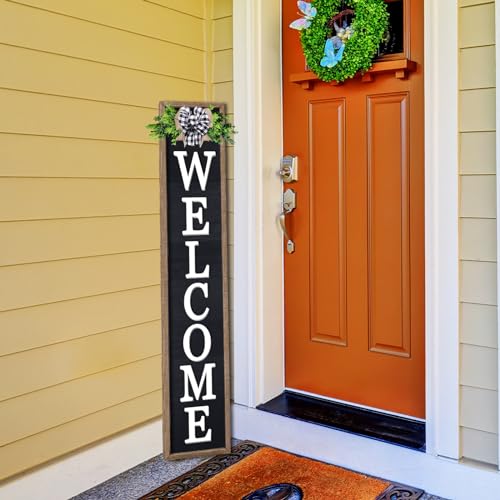 Large Wooden Welcome Sign for Front Porch décor