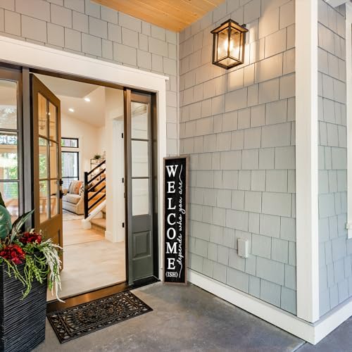 Large Wooden Welcome Sign for Front Porch décor