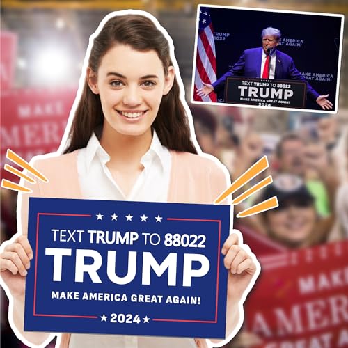 TISTON Trump 2024 Yard Sign, 2 Pack Trump Make America Great Again Yard Signs with Stakes, Rally Placard Voted for Trump Lawn Signs Triggering Signs Decoration Outdoor