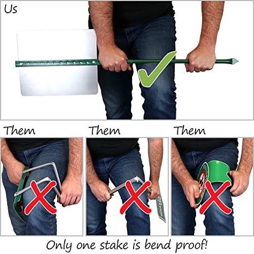 SmartSign 10 x 10 inch “Stop - Do Not Leave Deliveries Here, Take To The Front Door” LawnBoss Yard Sign with 3 foot Stake, 40 mil Laminated Rustproof Aluminum, Red and White, Set of 1