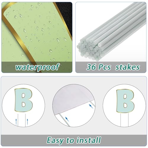 Jetec 18 Pieces Happy Birthday Yard Signs with Stakes, 16 Inches Birthday Outdoor Lawn Signs, Birthday Cake Balloon Patio Decorations, Garden Lawn Decorations for Birthday Party