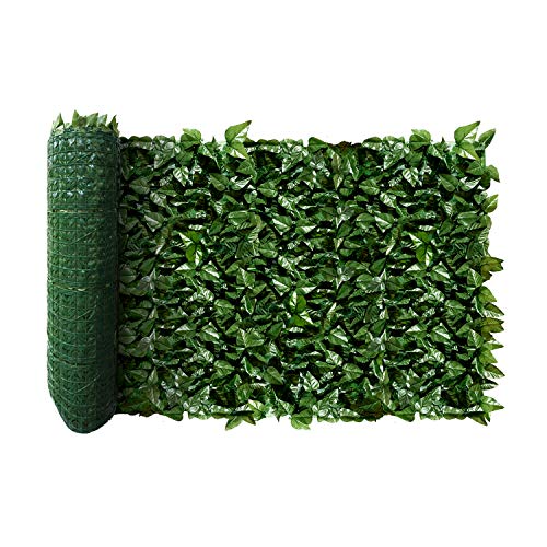 Windscreen4less 03'x14' Faux Leaf Privacy Fence Screen Artificial Laurel Leaves Fence Cover Wall Decoration for Patio Porch Deck Balcony Yard Indoor Outdoor