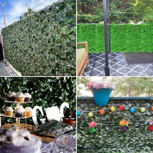 Windscreen4less 03'x14' Faux Leaf Privacy Fence Screen Artificial Laurel Leaves Fence Cover Wall Decoration for Patio Porch Deck Balcony Yard Indoor Outdoor