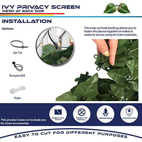 Windscreen4less 03'x14' Faux Leaf Privacy Fence Screen Artificial Laurel Leaves Fence Cover Wall Decoration for Patio Porch Deck Balcony Yard Indoor Outdoor