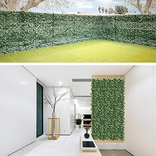 Windscreen4less 03'x14' Faux Leaf Privacy Fence Screen Artificial Laurel Leaves Fence Cover Wall Decoration for Patio Porch Deck Balcony Yard Indoor Outdoor