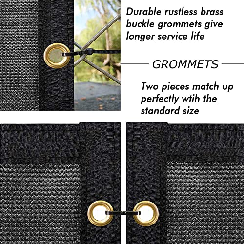 48' Heavy Duty Privacy Screen Fence with Brass Grommets