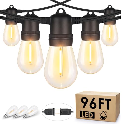 96FT Waterproof LED String Lights for Outdoor Decor
